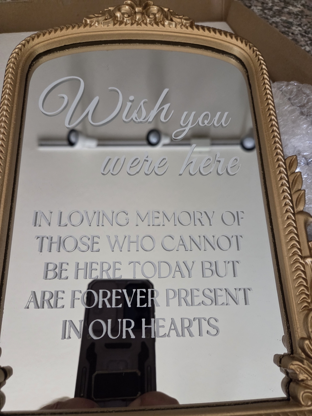 Bucherry Vintage Memorial Plaque with Mirror